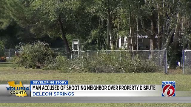 <p>WKMG News 6 ClickOrlando/Youtube</p> Man accused of shooting neighbor over property dispute in DeLeon Springs