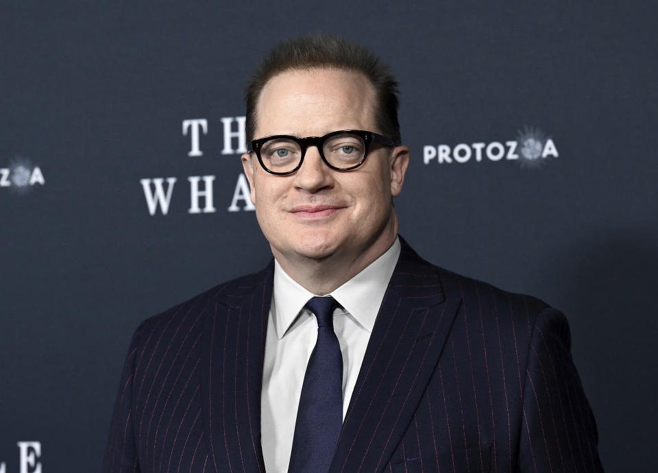 Actor Brendan Fraser attends the premiere of "The Whale" at Alice Tully Hall on Tuesday, Nov. 29, 2022, in New York. (Photo by Evan Agostini/Invision/AP)