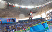 <p>Ruth Jebet of Bahrain competes in the women’s 3000m steeplechase final at the Olympic Stadium in Rio on August 15, 2016. (REUTERS/Kai Pfaffenbach) </p>