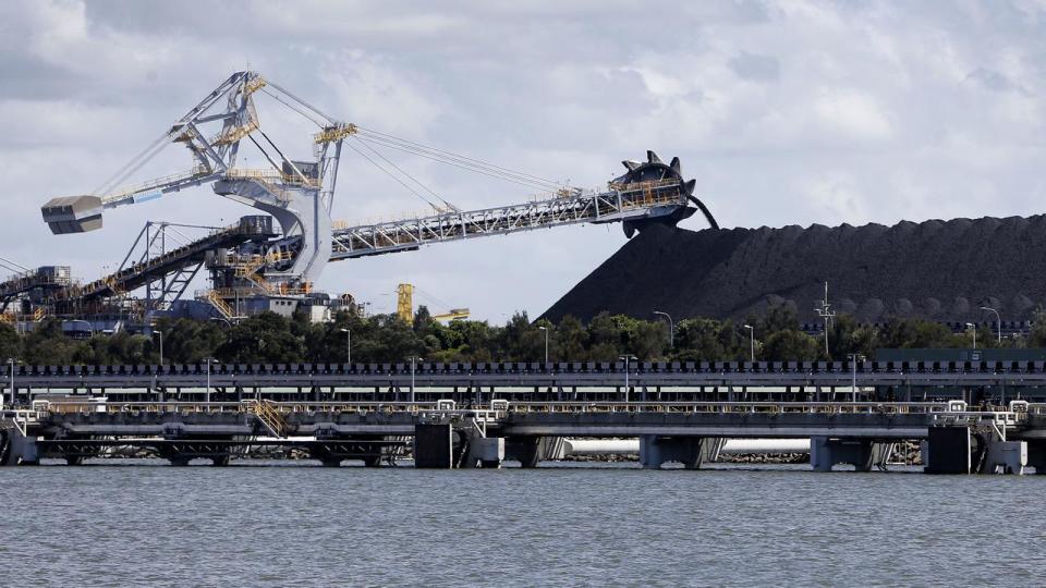 The Kooragang Coal Loader in the port of Newcastle.