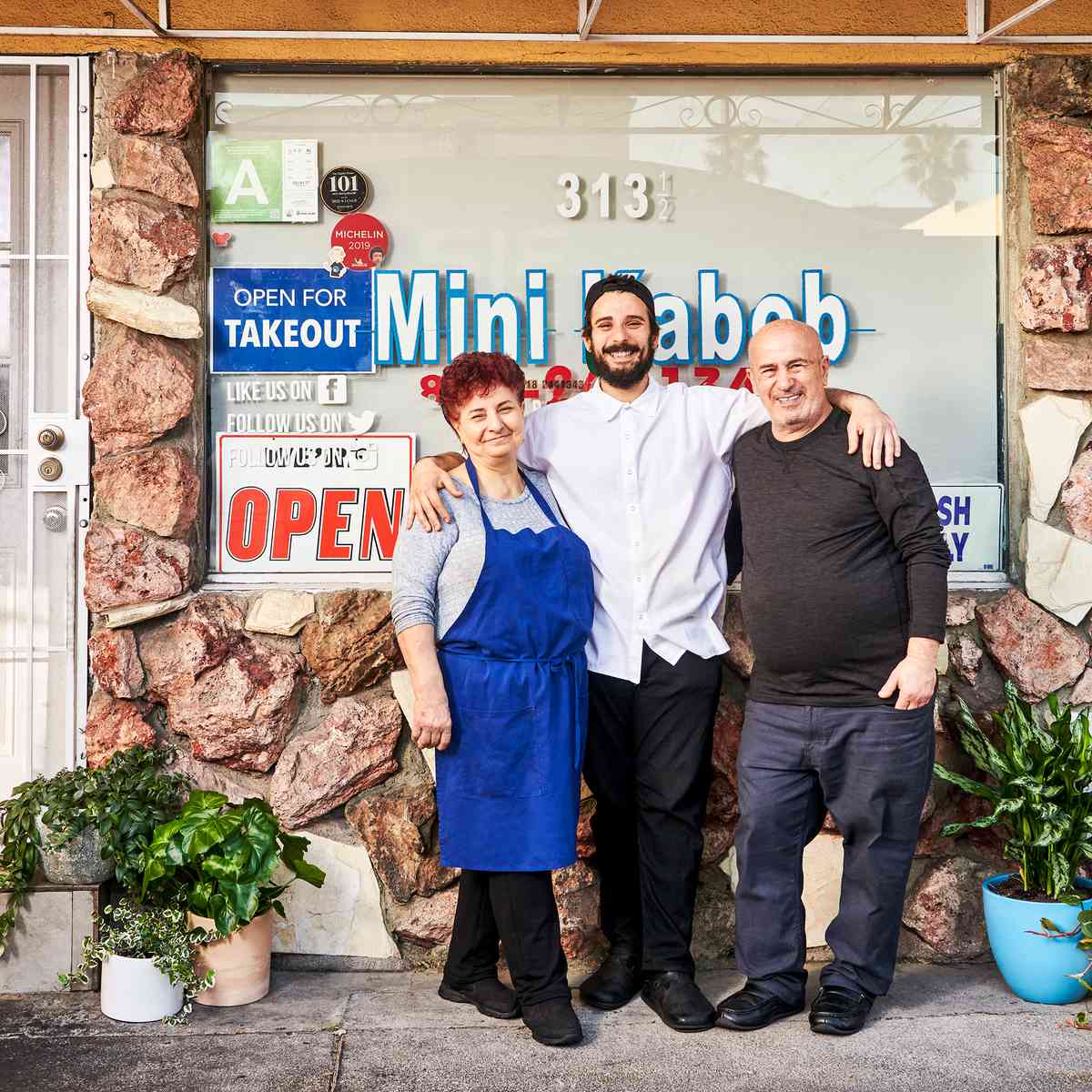 Armen Martirosyan with his mother, Alvard, and his father, Ovakim