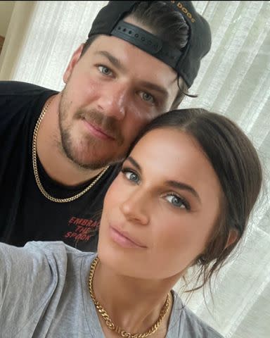 <p>Taylin Lewan Instagram</p> Taylor and Taylin Lewan pose for a selfie.