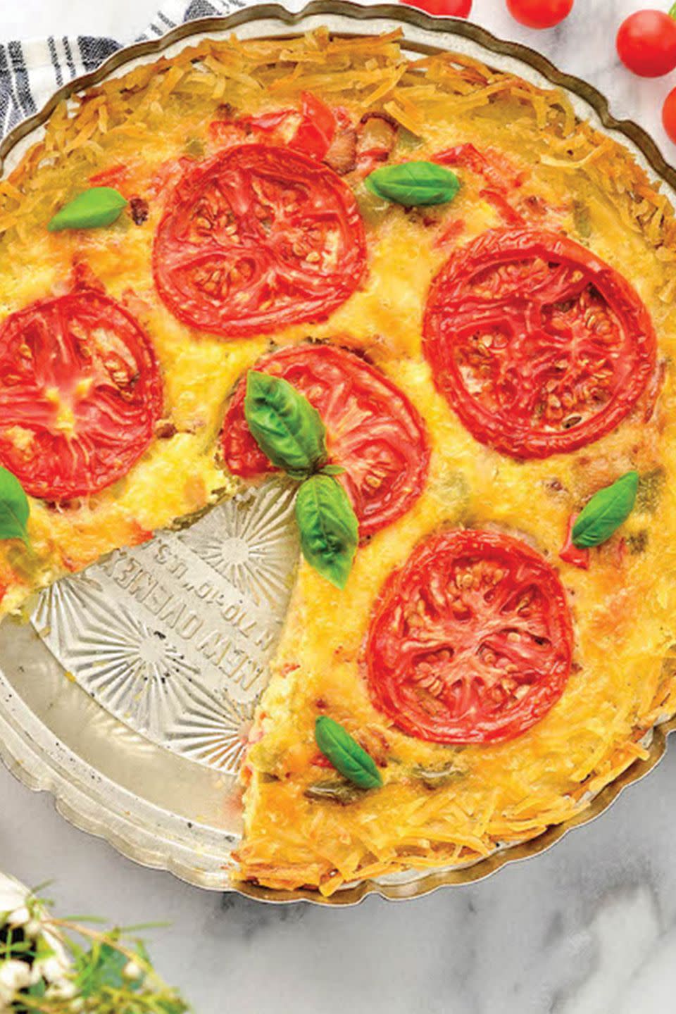Gluten-Free Quiche with a Hash-Brown Crust