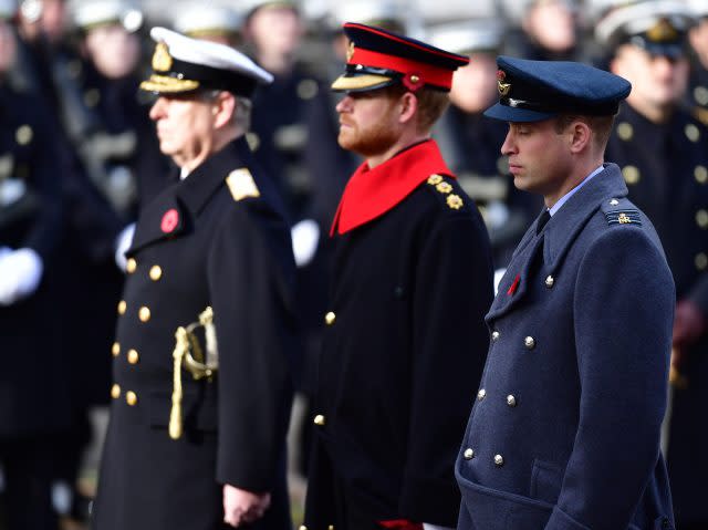 Prince Andrew, Prince Harry and the Duke of Cambridge