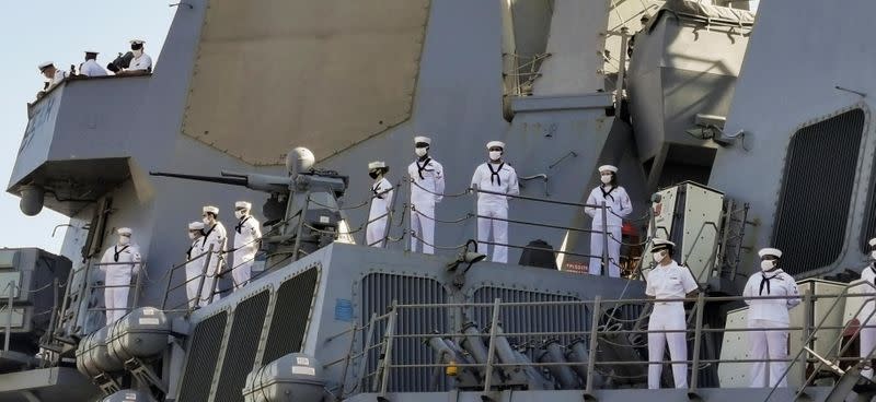 U.S. navy vessel docks in Sudan