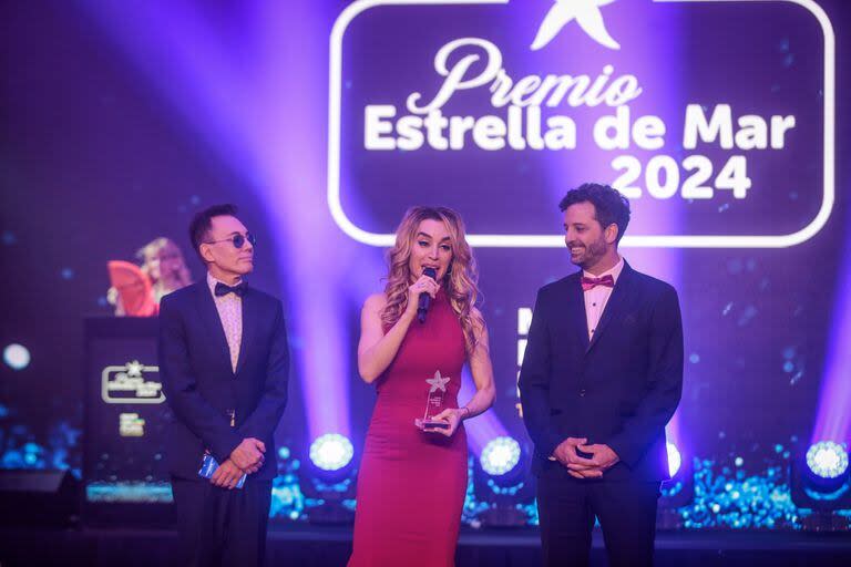 Fátima Florez fue galardonada por su espectáculo Fátima 100%, junto Marcelo Polino y Javier Labruna