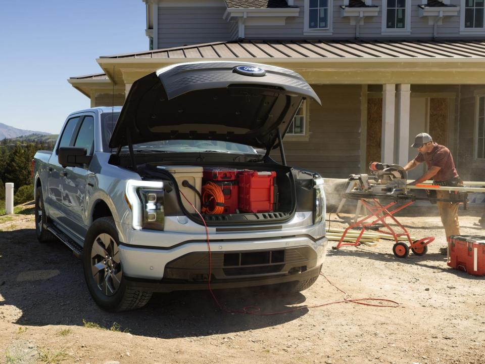 The Ford F-150 Lightning EV truck.