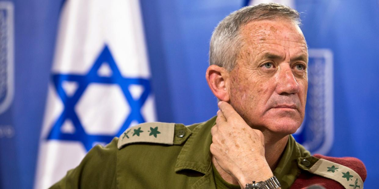 Israeli military chief Lieutenant-General Benny Gantz attends a news conference in Tel Aviv, Israel July 28, 2014. REUTERS/Nir Elias