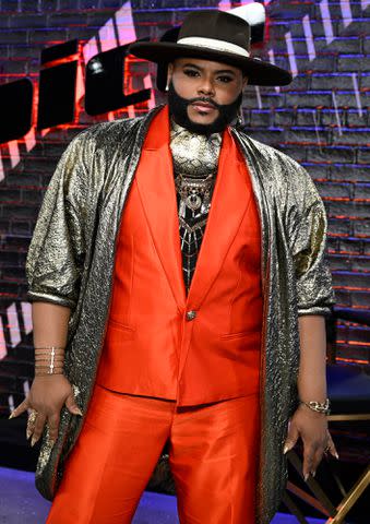 <p>Griffin Nagel/NBC/Getty</p> Asher HaVon on 'The Voice'.