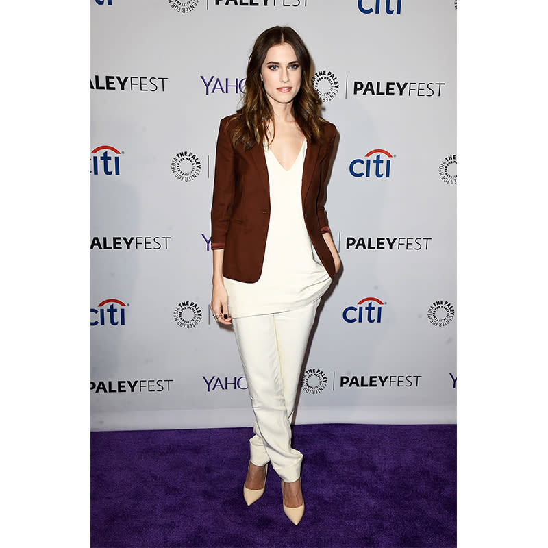 In Ivory Separates And A Brown Blazer