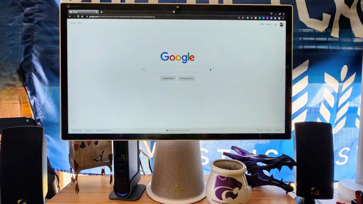  Google Search on HP Chromebase. 