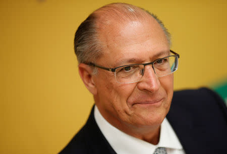 Presidential candidate Geraldo Alckmin of Brazilian Social Democratic Party (PSDB) attends an interview with foreign media in Brasilia, Brazil September 17, 2018. REUTERS/Adriano Machado