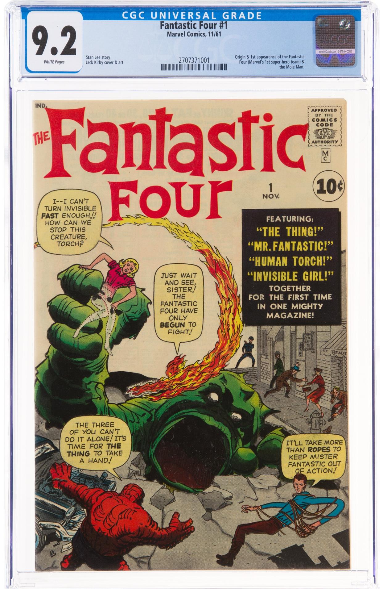 At the same auction a CGC NM-9.2 copy of the Fantastic Four’s 1961 debut sold for 1.5 million US dollars (£1.1 million) (Heritage Auctions/PA)