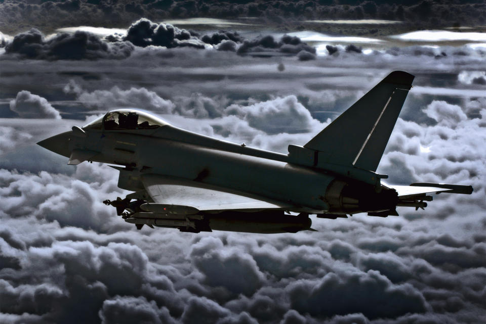 Royal Air Force RAF Typhoon fighter Eurofighter jet aerial air