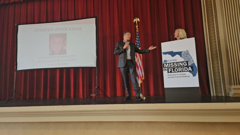 Drew and Joyce Kesse, of Bradenton, delivered impassioned speeches about experiences searching for their daughter, Jennifer, who went missing in Orlando in 2006.
