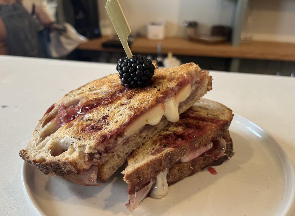 The prosciutto and provolone with blackberry jalapeno jam provides a salty and sweet option for any time of day at August Sage Cafe & Lounge on Jan. 28, 2024 at The Factory at Columbia.