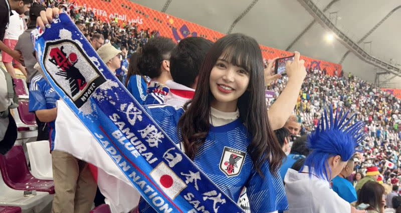 ▲日本應援團美女島田彩加。（取自島田彩加推特）