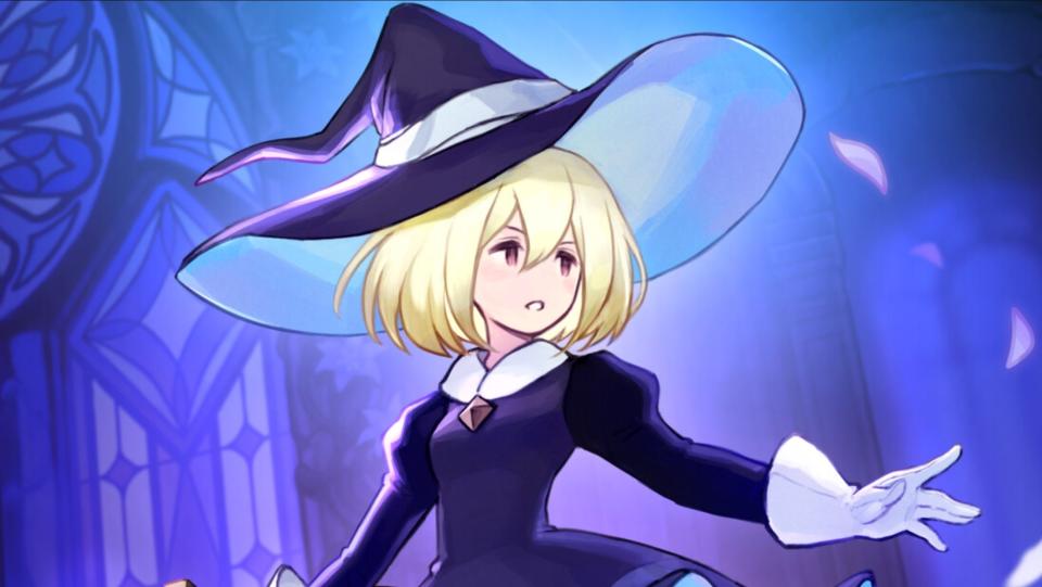  Never Grave Key art of witch character. 