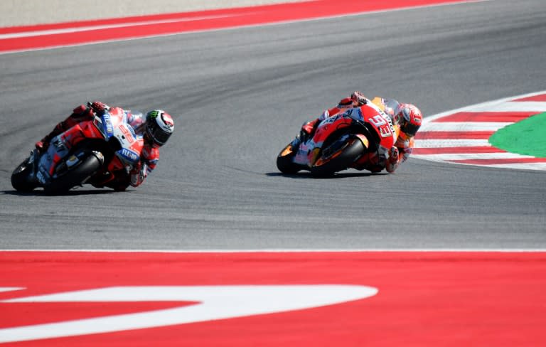 Spaniard Marc Marquez of Honda finished second in San Marino to extend his lead at the top of the MotoGP world standings