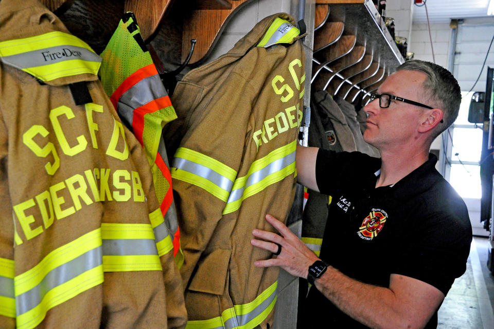 "Our volunteers spend a great deal of time responding to calls on a daily basis, and to know they appreciate my duties of serving both them and the community is a feeling of accomplishment," says Shawn McKelvey, assistant chief at South Central Fire District in Fredericksburg. He was named state Fire Officer of the Year, recently.