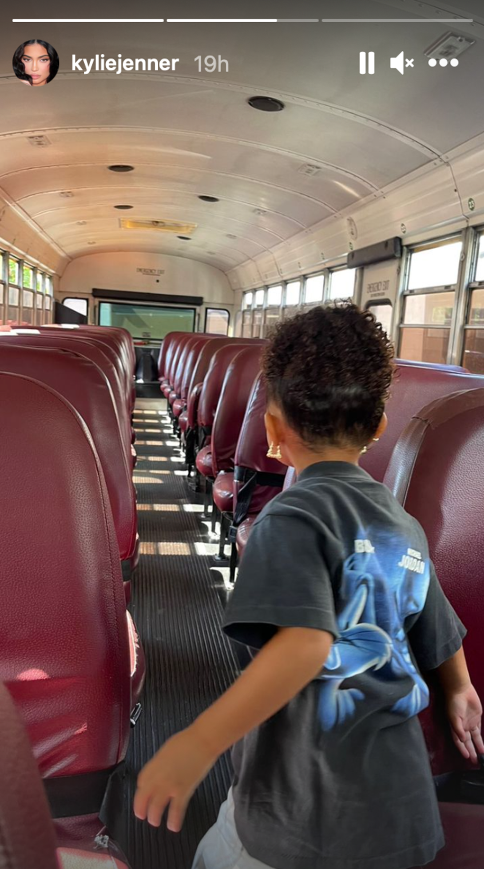 Kylie Jenner shows off yellow school bus Travis Scott purchased for daughter Stormi (Instagram)