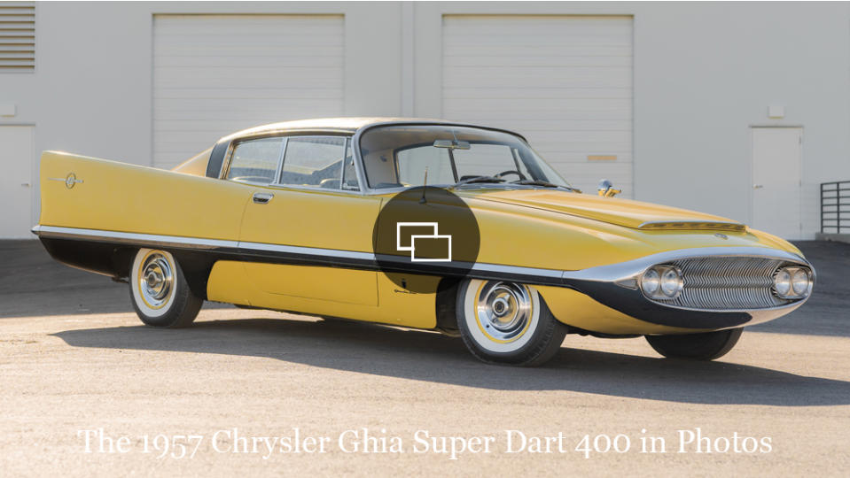 The 1957 Chrysler Ghia Super Dart 400 concept car.