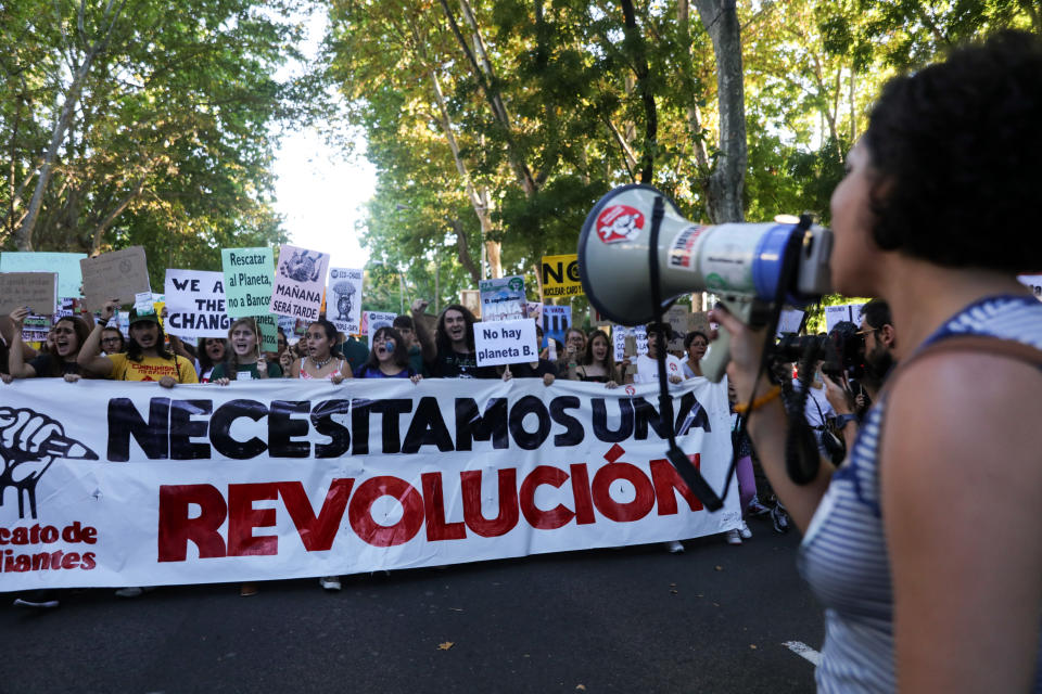 Manifestación en Madrid durante la Cumbre del Clima. (Getty Images).