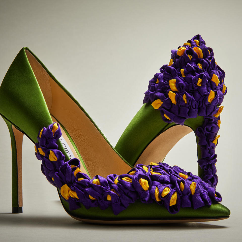 Jimmy Choo’s Wisteria pumps, designed by Nathan Scalzo. - Credit: IAIN/Jimmy Choo