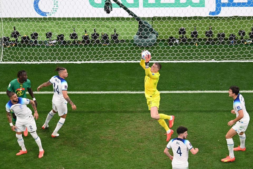 Jordan Pickford makes a save (AFP/Getty)