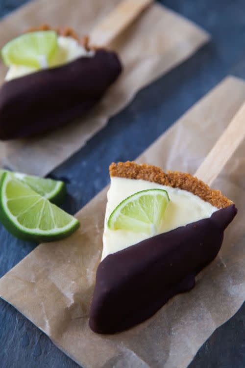 Frozen Key Lime Pie on a Stick