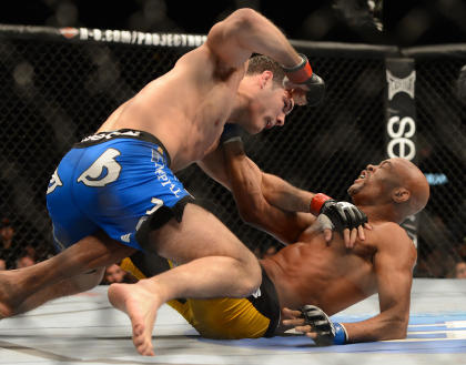 No fan of Anderson Silva [R] wants to see him fight Chris Weidman again. (Jayne Kamin-Oncea-USA TODAY Sports)