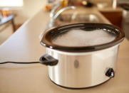 <body> <p>You can use a slow cooker to take a lot of the effort out of <a rel="nofollow noopener" href=" http://www.bobvila.com/slideshow/how-to-remove-paint-from-everything-48451?#.WEBsGaIrJE4?bv=yahoo" target="_blank" data-ylk="slk:removing paint;elm:context_link;itc:0;sec:content-canvas" class="link ">removing paint</a> from small metal objects like hinges, drawer knobs, and cabinet hardware. Simply place the items into the slow cooker, cover with water, and let them soak overnight on high. For really tough, dried-on paint, add a few drops of liquid detergent to the water. Let the items cool to the touch, then give them a scrub with an old toothbrush. The paint should slip right off, leaving you with like-new hardware for your next upgrade.</p> <p><strong>Related: <a rel="nofollow noopener" href=" http://www.bobvila.com/slideshow/10-top-tips-to-make-any-paint-job-go-faster-48365?#.WEBr9qIrJE4?bv=yahoo" target="_blank" data-ylk="slk:10 Top Tips to Make Any Paint Job Go Faster;elm:context_link;itc:0;sec:content-canvas" class="link ">10 Top Tips to Make Any Paint Job Go Faster</a> </strong> </p> </body>