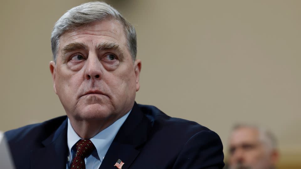 Former Chairman of the Joint Chiefs of Staff Gen. Mark Milley speaks during a hearing with the House Foreign Affairs Committee in the Rayburn House Office Building on March 19, 2024, in Washington, DC. - Anna Moneymaker/Getty Images