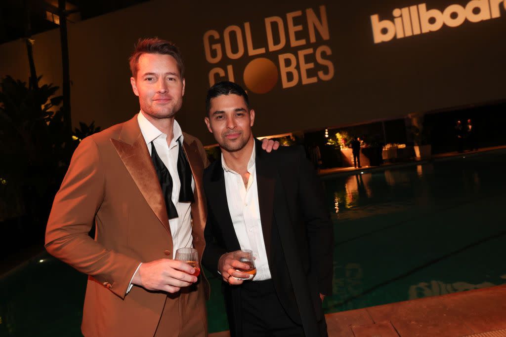 justin hartley and wilder valderrama at 2024 billboard golden globes after party