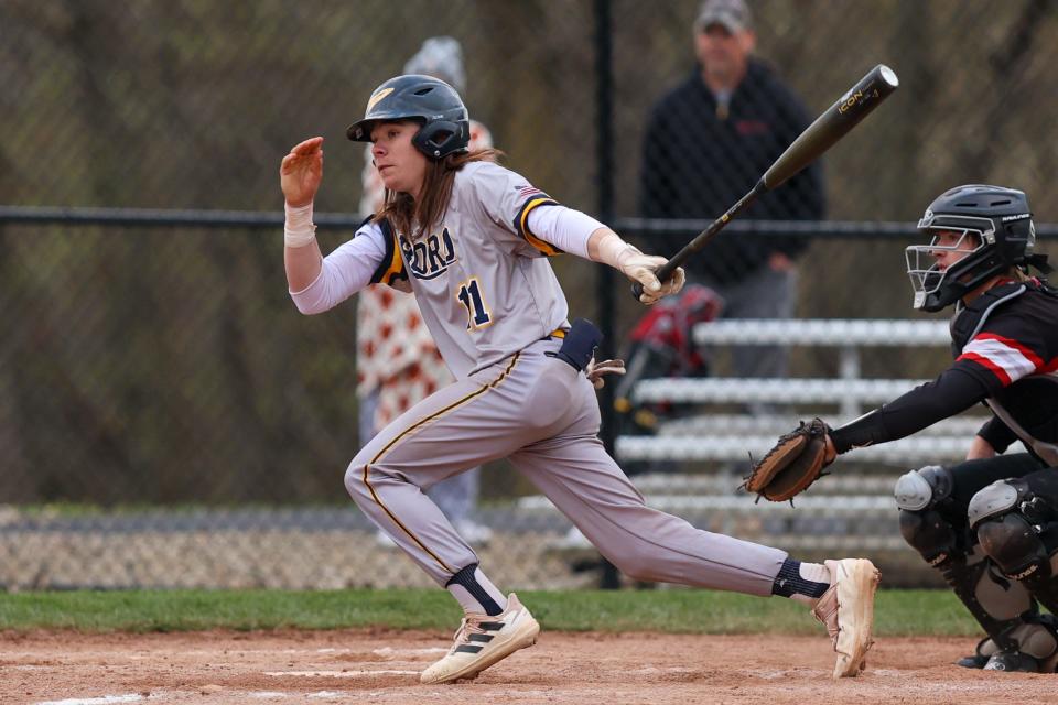 Streetsboro’s Braden Craft sends the ball into play last year against Field.