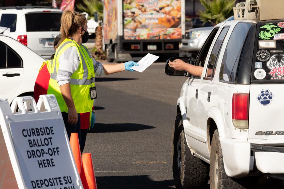 Early voting drive thru ballot drop off Arizona