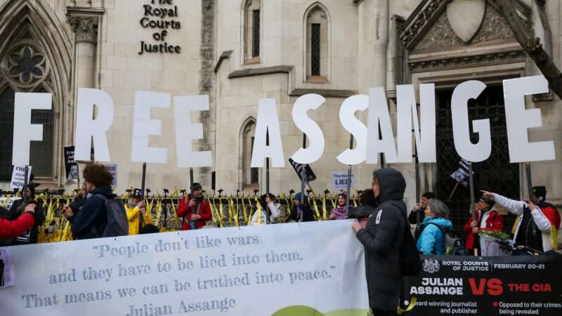 a London protest in support of WikiLeaks founder Julian Assange