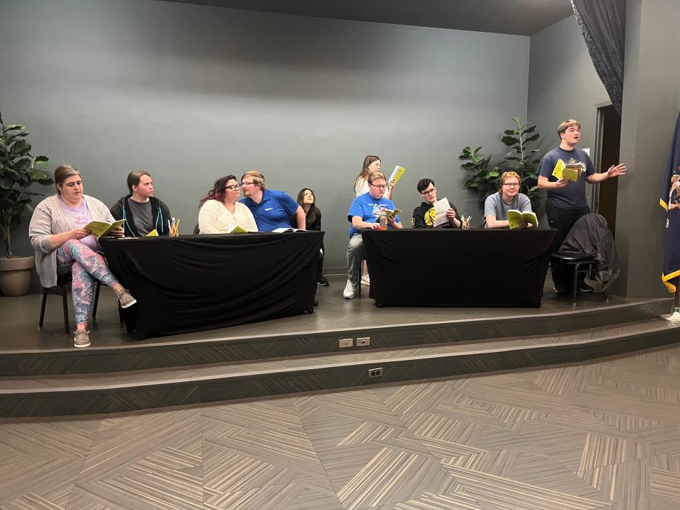 Sturgis Civic Players cast members rehearse last week for the upcoming play, “12 Incompetent Jurors," which will take place in three performances at 7 p.m. March 22, 23 and 24, in the Sturges-Young Center for the Arts ballroom, 201 N. Nottawa St. in Sturgis.
