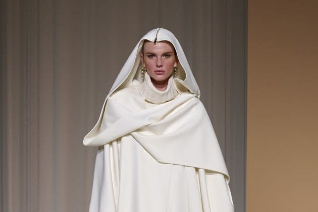 Laura Biagiotti Fall 2024 Ready-to-Wear: Revisiting Brand Staples Cashmere,  White and Rome