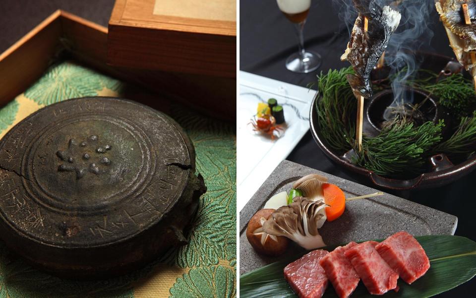 Food from the Niyishiyama Onsen Keiunkan in Japan, believed to be the world's oldest hotel