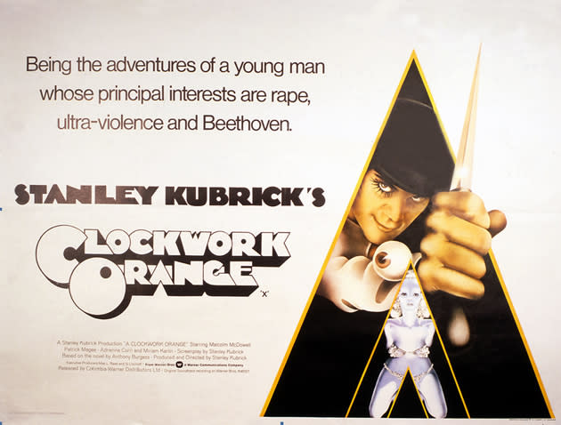 The cinema release poster of "A Clockwork Orange". (Photo courtesy of Warner Bros)