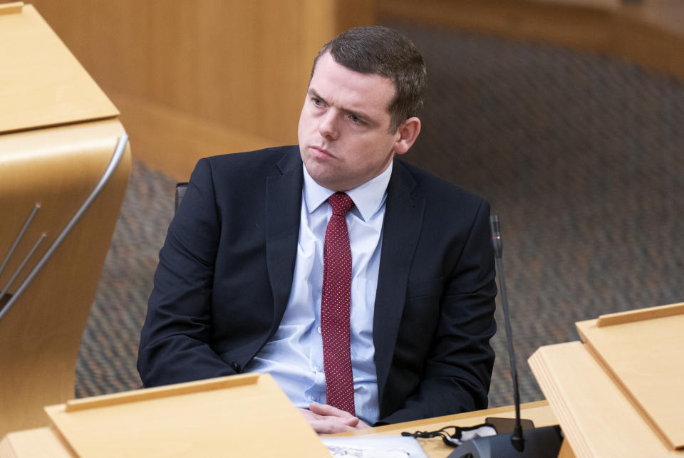 Scottish Conservative leader Douglas Ross again pressed for isolation requirements in Scotland to be brought in line with England (Jane Barlow/PA)