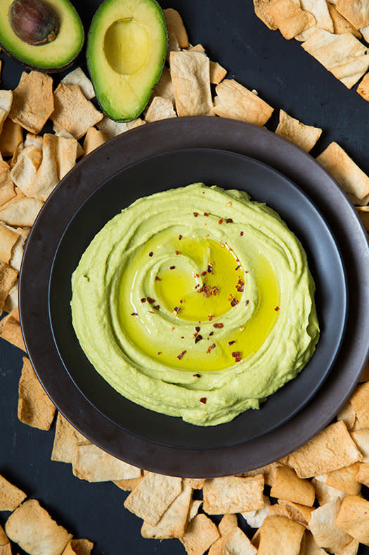 <strong>Get the <a href="http://www.cookingclassy.com/2014/05/avocado-hummus/" target="_blank">Avocado Hummus recipe</a> from Cooking Classy</strong>