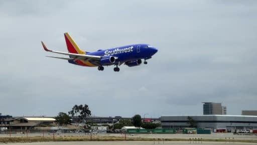 (ILLUSTRATION) Un Boeing 737 de la compagnie Southwest atterrit à Los Angeles, le 24 mai 2018 - Daniel SLIM, AFP/Archives