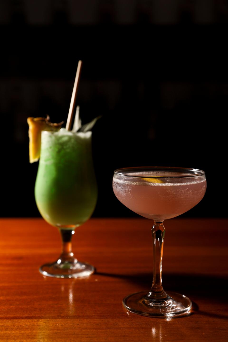 Divine Distillers' Pandan Colada and Amaro Sour are shown at the space in Independence.