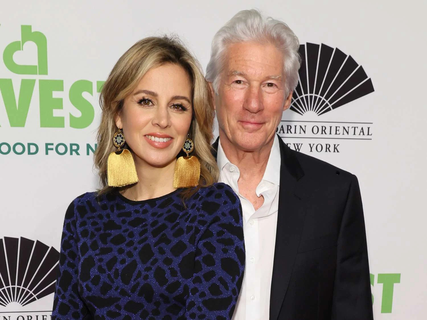 Alejandra Silva and Richard Gere attend the 2022 City Harvest "Red Supper Club" Fundraising Gala at Cipriani 42nd Street on April 26, 2022 in New York City