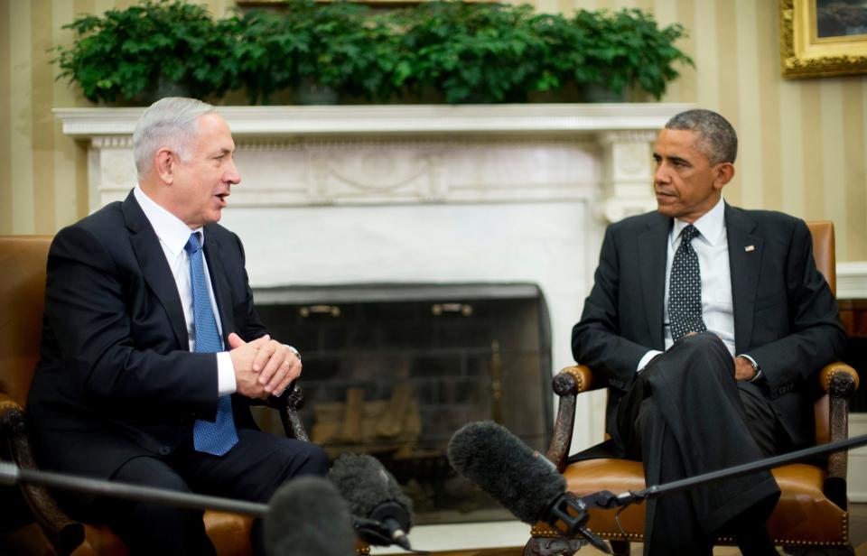 In this Oct. 1, 2014 file photo, President Barack Obama meets with Israeli Prime Minister Benjamin Netanyahu in the Oval Office of the White House in Washington.