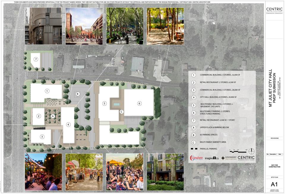 Downtown Mt Juliet project visual site plan.