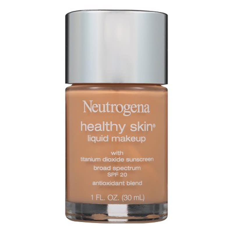 <p>Hands up if you know the importance of wearing sunscreen daily, but it’s often the one step you skip in the morning. In the name of streamlining your routine, while protecting your skin from sun damage opt for Neutrogena’s lightweight foundation with SPF 20 coverage.</p><p>Buy it <a rel="nofollow noopener" href="https://www.amazon.com/Neutrogena-Healthy-Foundation-Spectrum-Classic/dp/B001MS7HF0" target="_blank" data-ylk="slk:here;elm:context_link;itc:0;sec:content-canvas" class="link ">here</a> for $10.</p>