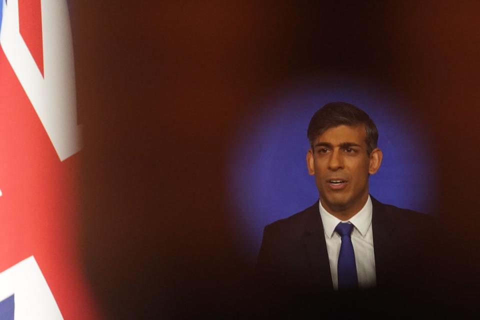 Rishi Sunak’s leadership has come under pressure amid a series of rows with right-wing MPs in recent weeks (PA Wire)